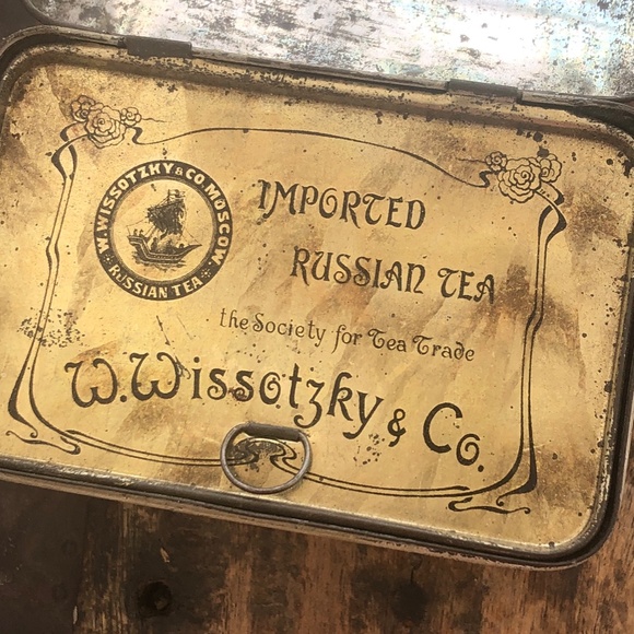 Antique Russian Tea Tin,metal. - Picture 5 of 8
